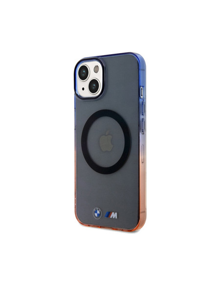 Etui Do iPhone 15 Plus BMW Gradient Bumper MagSafe Szary