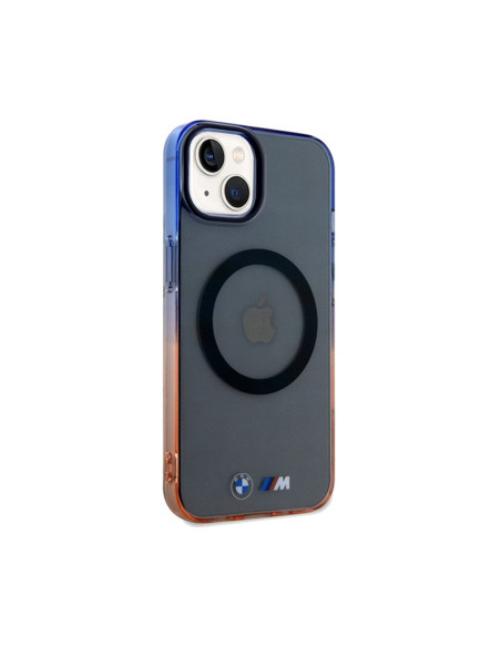 Etui Do iPhone 15 Plus BMW Gradient Bumper MagSafe Szary