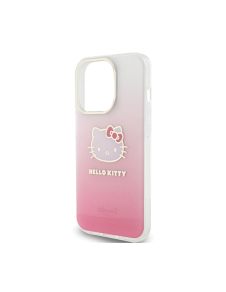 Etui Do iPhone 15 Pro Max Hello Kitty IML Gradient Electrop Kitty Head Różowy