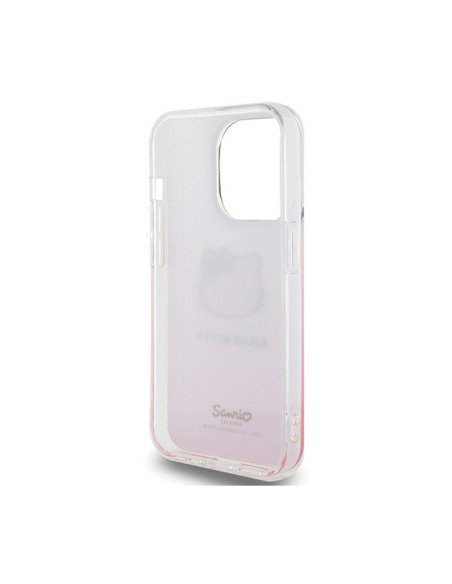 Etui Do iPhone 15 Pro Max Hello Kitty IML Gradient Electrop Kitty Head Różowy
