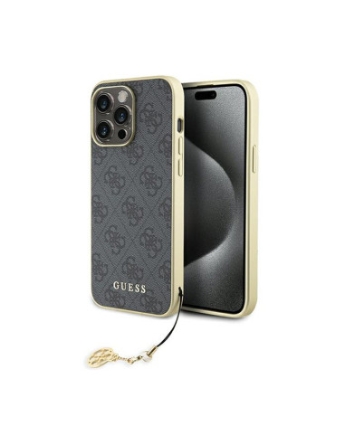 Etui Do iPhone 15 Pro Max Guess 4G Charms Collection Szary