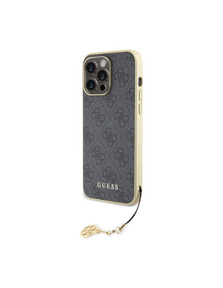 Etui Do iPhone 15 Pro Max Guess 4G Charms Collection Szary