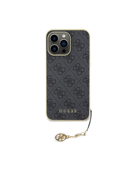 Etui Do iPhone 15 Pro Max Guess 4G Charms Collection Szary