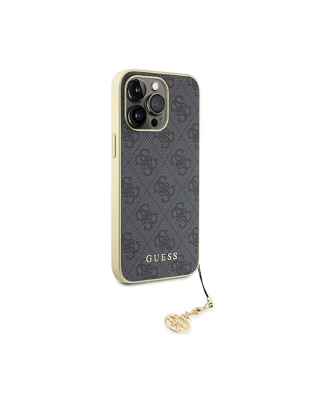 Etui Do iPhone 15 Pro Max Guess 4G Charms Collection Szary