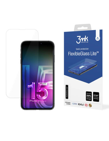 Szkło hybrydowe do iPhone 15 Pro 3mk FlexibleGlass Lite