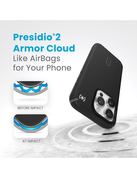 Etui Do iPhone 15 Pro Speck Presidio2 Pro ClickLock & MagSafe Czarny