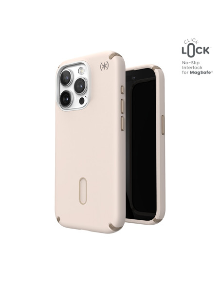 Etui Do iPhone 15 Pro Speck Presidio2 Pro ClickLock & MagSafe Beżowy