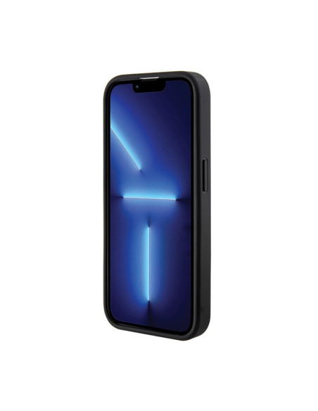 Etui Do iPhone 15 Pro Max Guess Grip Stand 4G Saffiano Strass Logo Czarny