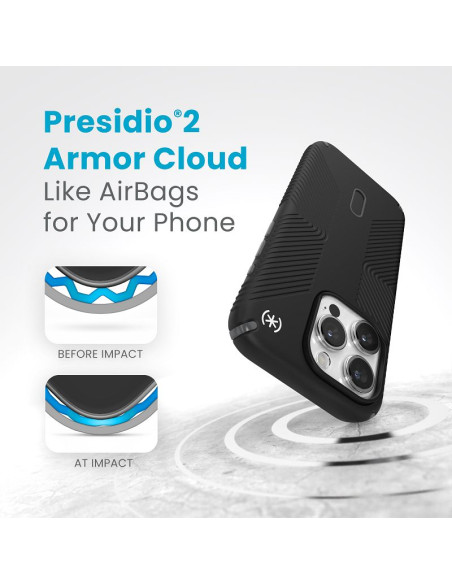 Etui Do iPhone 15 Pro Speck Presidio2 Grip ClickLock & Magsafe Czarny