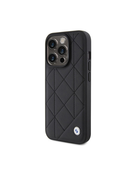 Etui Do iPhone 15 Pro Max BMW Leather Quilted Czarny