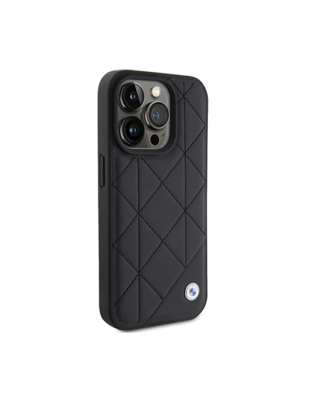 Etui Do iPhone 15 Pro Max BMW Leather Quilted Czarny