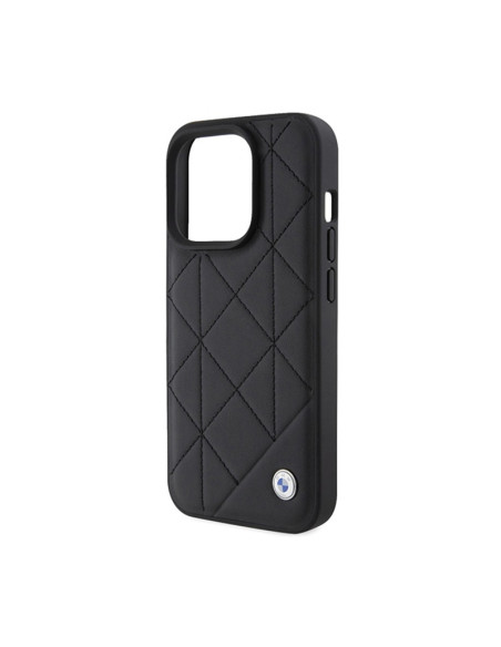 Etui Do iPhone 15 Pro Max BMW Leather Quilted Czarny