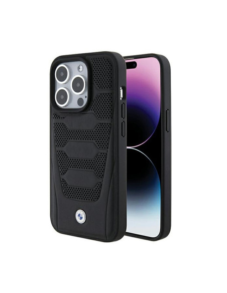Etui Do iPhone 15 Pro Max BMW Leather Seats Pattern Czarny