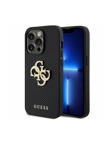 Etui Do iPhone 15 Pro Guess Perforated 4G Glitter Czarny