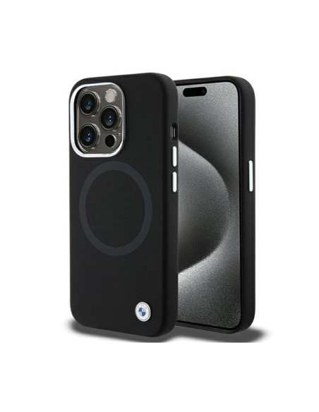 Etui Do iPhone 15 Pro Max BMW Signature Liquid Silicone MagSafe Czarny