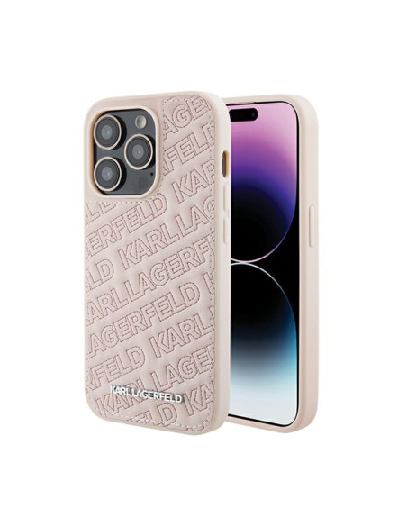 Etui Do iPhone 15 Pro Max Karl Lagerfeld Quilted K Pattern Różowy