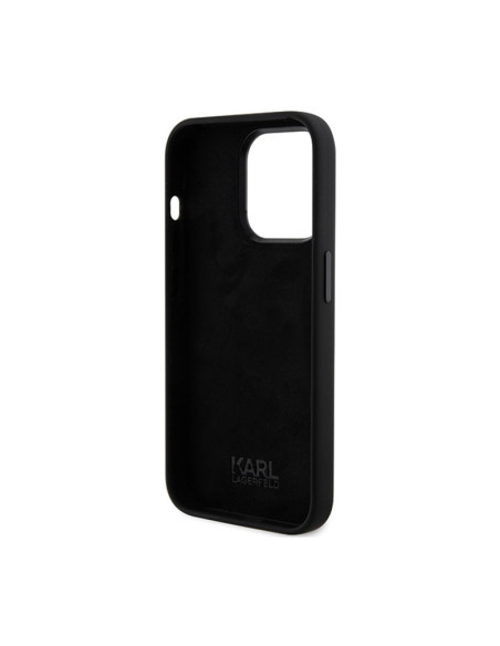Etui Do iPhone 15 Pro Max Karl Lagerfeld Silicone Karl & Choupette Heads Czarny