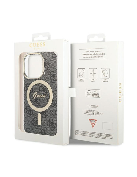 Etui Do iPhone 15 Pro Guess 4G MagSafe Czarny