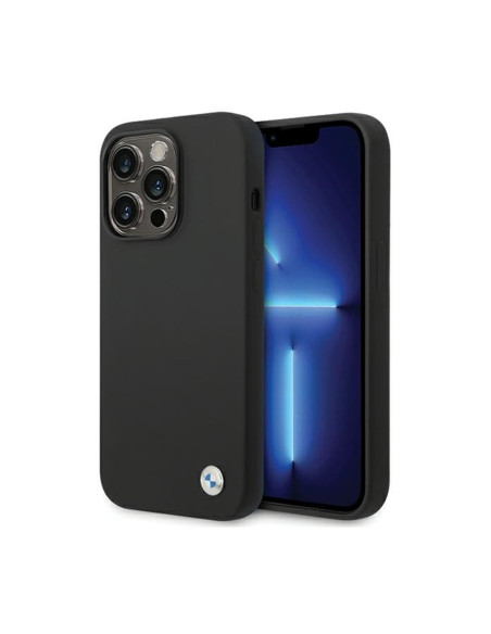 Etui Do iPhone 15 Pro BMW Silicone Metal Logo Czarny