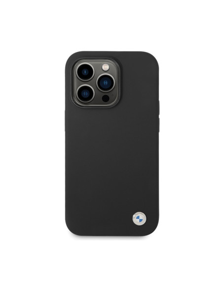 Etui Do iPhone 15 Pro BMW Silicone Metal Logo Czarny