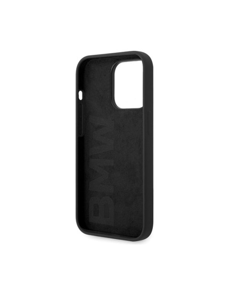 Etui Do iPhone 15 Pro BMW Silicone Metal Logo Czarny