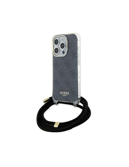 Etui Do iPhone 15 Pro Max Guess Crossbody Cord 4G Print Czarny