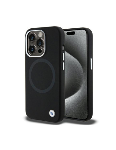 Etui Do iPhone 15 Pro BMW Signature Liquid Silicone MagSafe Czarny