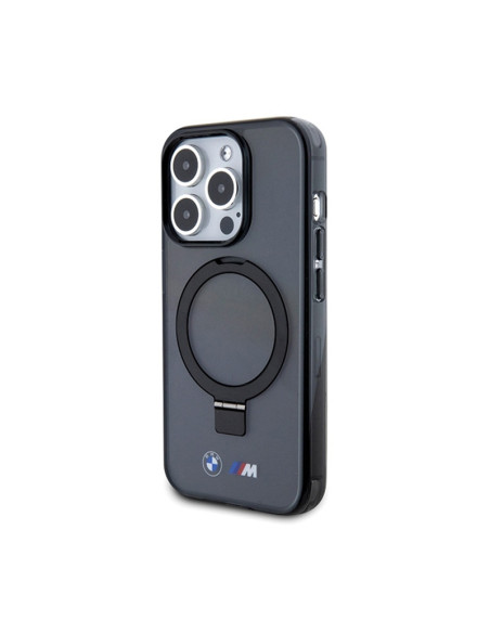Etui Do iPhone 15 Pro BMW Ring Stand M Collection MagSafe Czarny