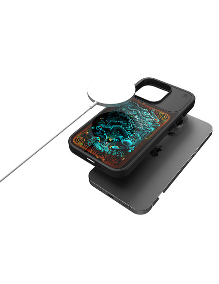 Etui antystresowe do iPhone 15 STM Reveal Warm MagSafe Czarny