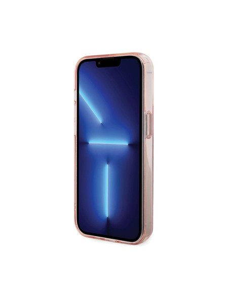 Etui Do iPhone 15 Pro Karl Lagerfeld Ring Stand Karl & Choupette MagSafe Różowy