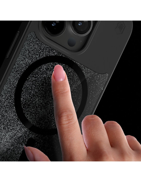 Etui antystresowe do iPhone 15 STM Relax Sand MagSafe Czarny