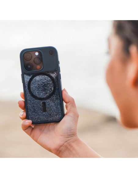 Etui antystresowe do iPhone 15 STM Relax Sand MagSafe Czarny