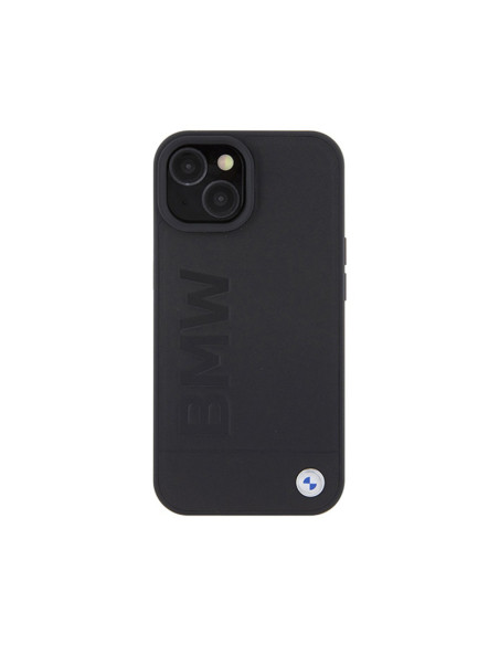 Etui Do iPhone 15 BMW Leather Hot Stamp MagSafe Czarny