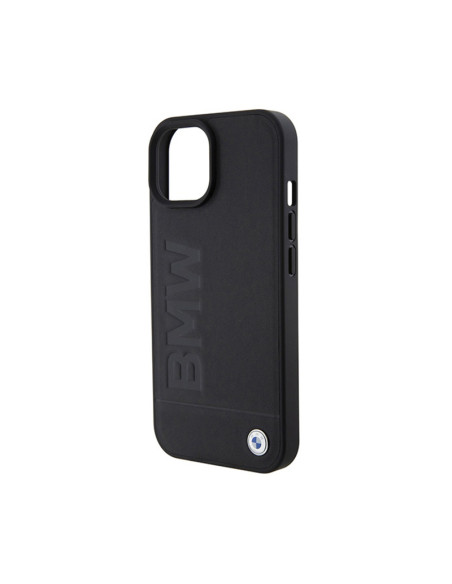 Etui Do iPhone 15 BMW Leather Hot Stamp MagSafe Czarny