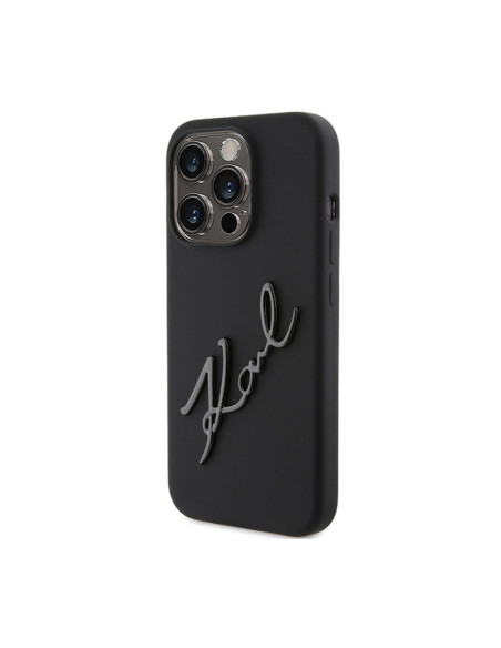 Etui Do iPhone 15 Pro Karl Lagerfeld Silicone Karl Script Czarny