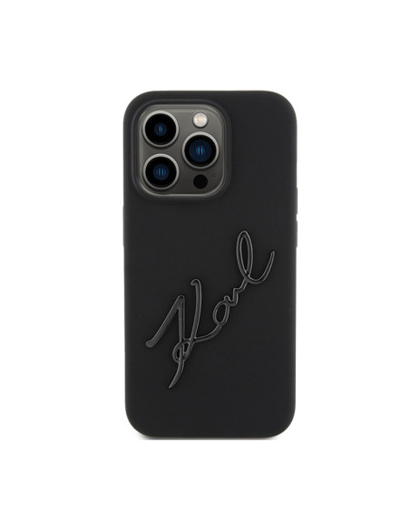 Etui Do iPhone 15 Pro Karl Lagerfeld Silicone Karl Script Czarny