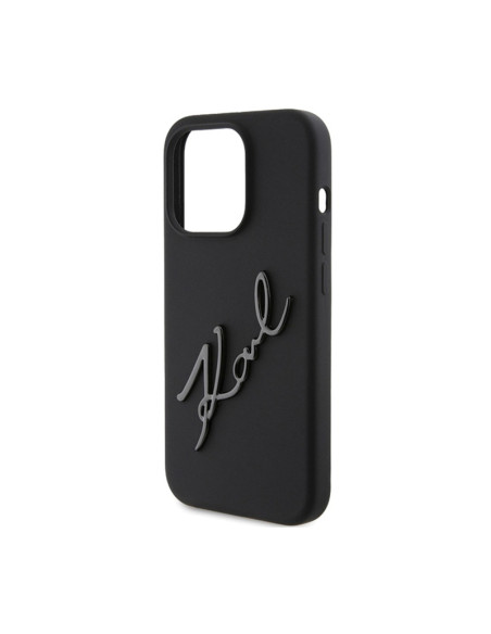 Etui Do iPhone 15 Pro Karl Lagerfeld Silicone Karl Script Czarny