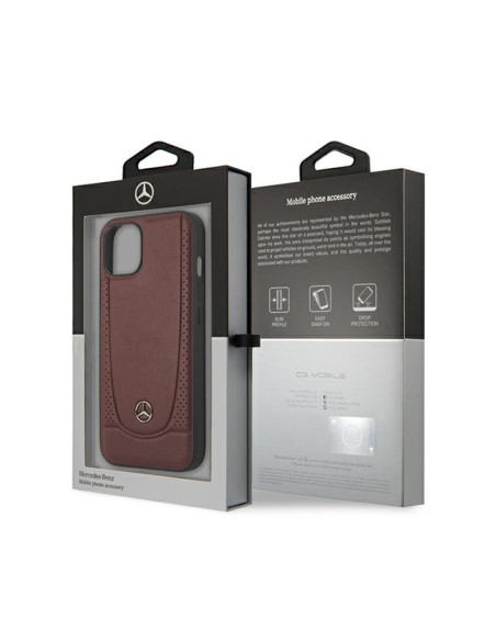 Etui Do iPhone 15 Mercedes Leather Urban Line Czerwony