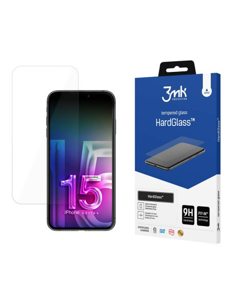 Szkło hartowane do iPhone 15 3mk HardGlass
