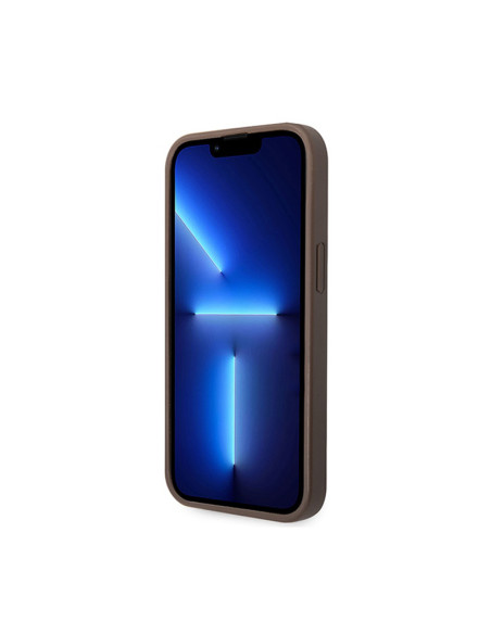 Etui Do iPhone 15 Guess 4G Big Metal Logo Brązowy