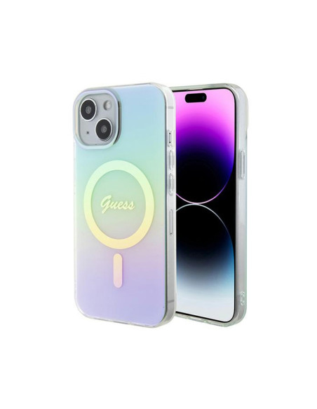 Etui Do iPhone 15 Guess IML Iridescent MagSafe Wielokolorowy