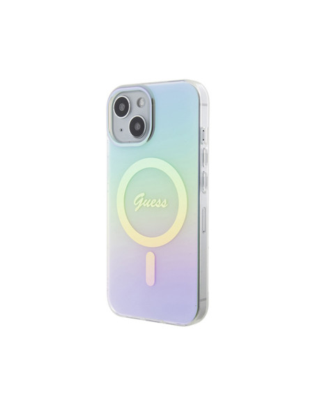 Etui Do iPhone 15 Guess IML Iridescent MagSafe Wielokolorowy