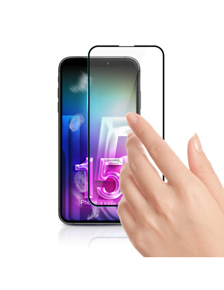 Szkło hartowane do iPhone 15 3mk HardGlass Max Lite Czarny