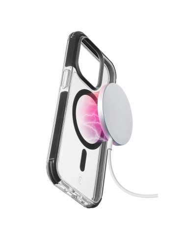 Etui Do iPhone 15 Pro MagSafe z powłoką MICROBAN Cellularline Tetra Force Strong Guard Mag Przezroczysty