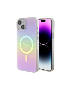 Etui Do iPhone 15 Guess IML Iridescent MagSafe Różowy