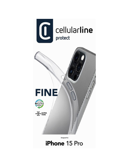 Etui Do iPhone 15 Pro Cellularline Fine Przezroczysty