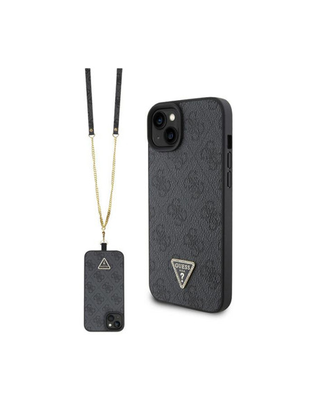 Etui Do iPhone 15 Guess Crossbody 4G Metal Logo Czarny