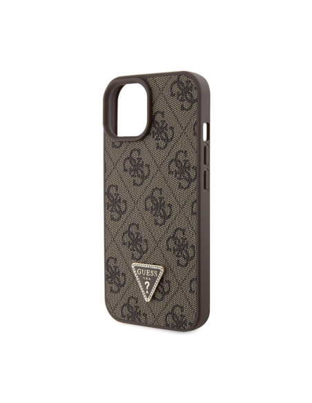 Etui Do iPhone 15 Guess Crossbody 4G Metal Logo Brązowy