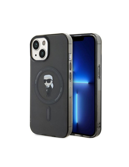 Etui Do iPhone 15 Karl Lagerfeld IML Ikonik MagSafe Czarny