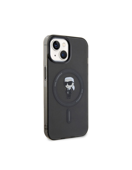 Etui Do iPhone 15 Karl Lagerfeld IML Ikonik MagSafe Czarny